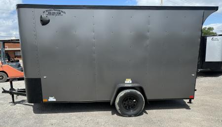 New 2026 Cargo Craft 6'x14'x6'6" Elite V Nose Sport with Ramp door in Charcoal / Black out Cargo / Enclosed Trailer