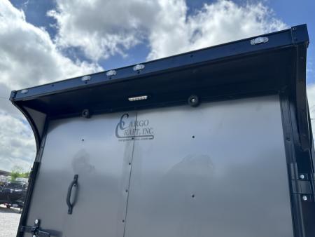 New 2026 Cargo Craft 6'x14'x6'6" Elite V Nose Sport with Ramp door in Charcoal / Black out Cargo / Enclosed Trailer