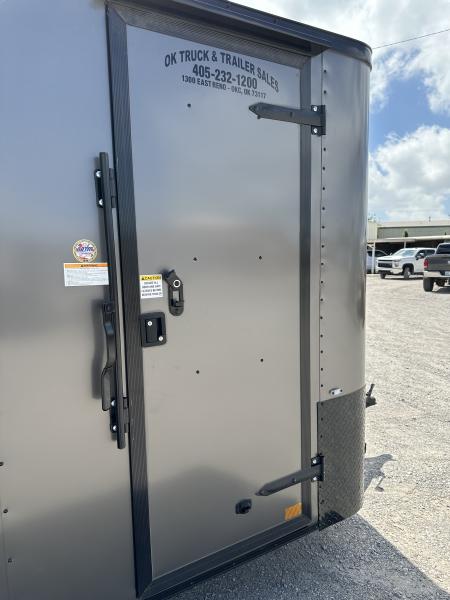 New 2026 Cargo Craft 6'x14'x6'6" Elite V Nose Sport with Ramp door in Charcoal / Black out Cargo / Enclosed Trailer