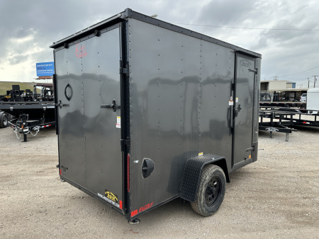 New 2025 Cargo Craft 6'x12'x6'6  Elite V Nose Sport with Ramp door in White / Black out Cargo / Enclosed Trailer