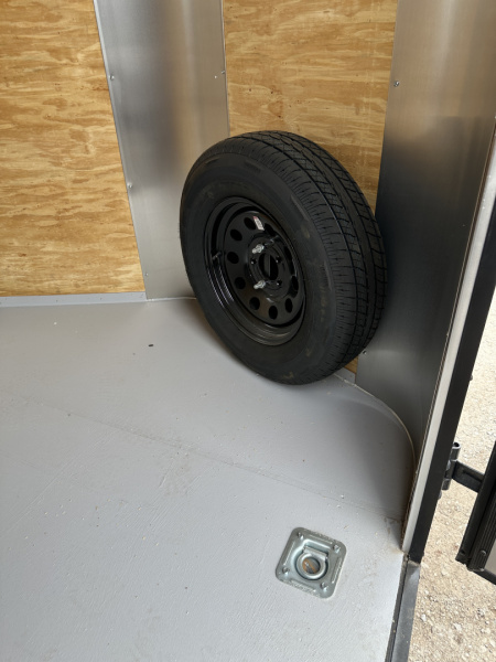 New 2025 Cargo Craft 6'x12'x6'6" Elite V Nose Sport with Ramp door in White / Black out Cargo / Enclosed Trailer