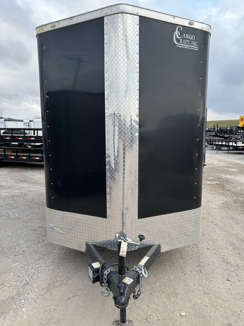 New 2025 Cargo Craft 6'x12'x7' Tall Tandem Axle Elite V Nose Sport package with ramp door, black Cargo / Enclosed Trailer