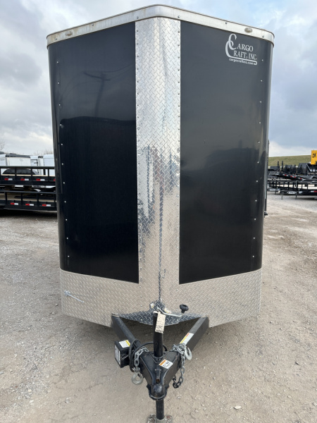 New 2025 Cargo Craft 6'x12'x7' Tall Tandem Axle Elite V Nose Sport package with ramp door, black Cargo / Enclosed Trailer
