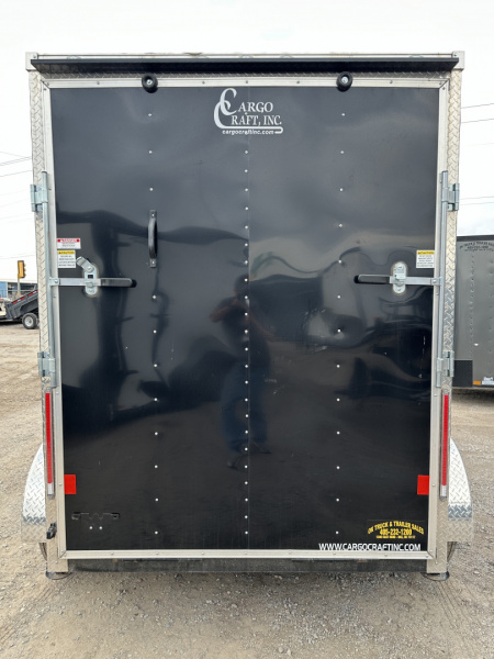 New 2025 Cargo Craft 6'x12'x7' Tall Tandem Axle Elite V Nose Sport package with ramp door, black Cargo / Enclosed Trailer