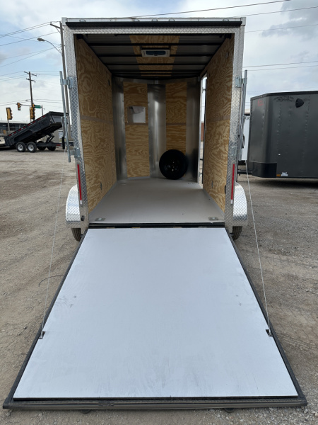 New 2025 Cargo Craft 6'x12'x7' Tall Tandem Axle Elite V Nose Sport package with ramp door, black Cargo / Enclosed Trailer