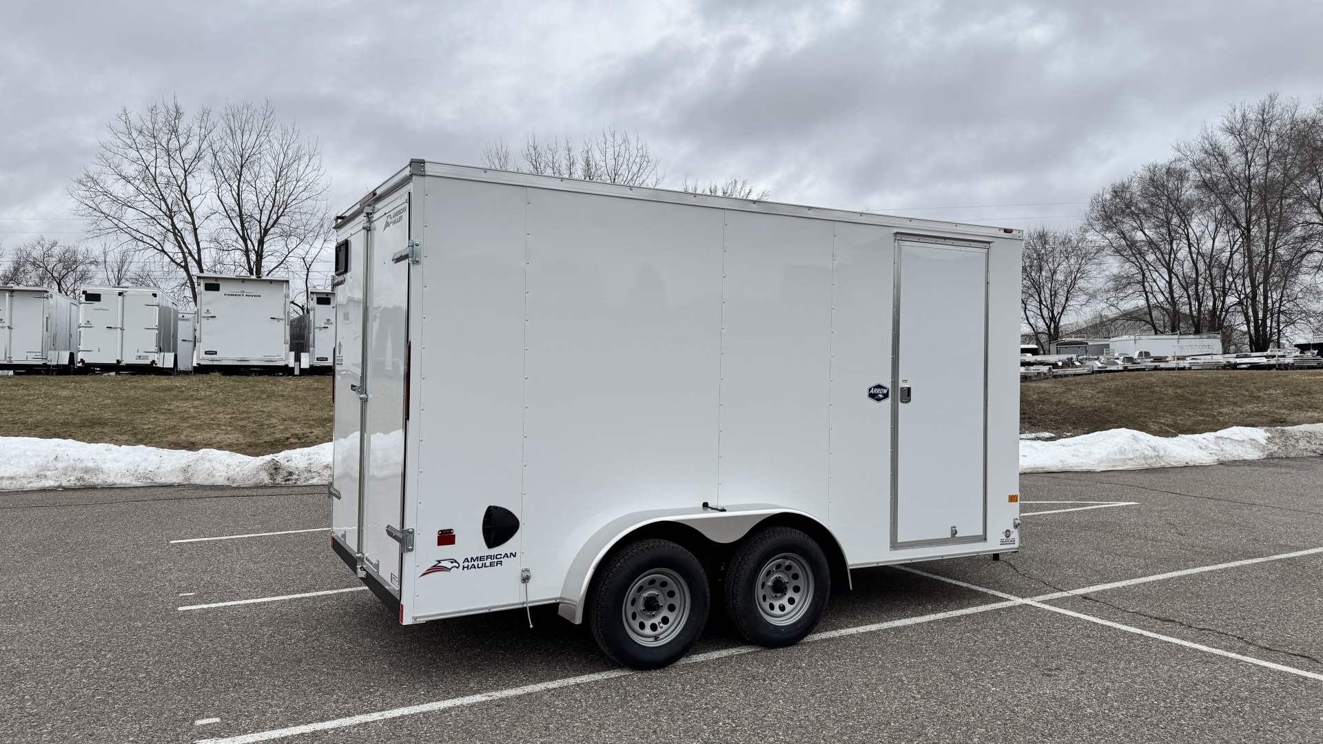New American Hauler 7x14 Tandem Enclosed Cargo Trailer - Double Rear Doors!