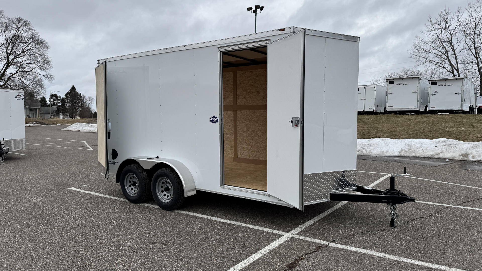 New American Hauler 7x14 Tandem Enclosed Cargo Trailer - Double Rear Doors!
