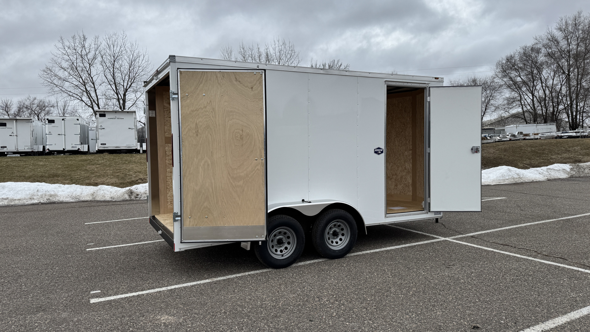New American Hauler 7x14 Tandem Enclosed Cargo Trailer - Double Rear Doors!
