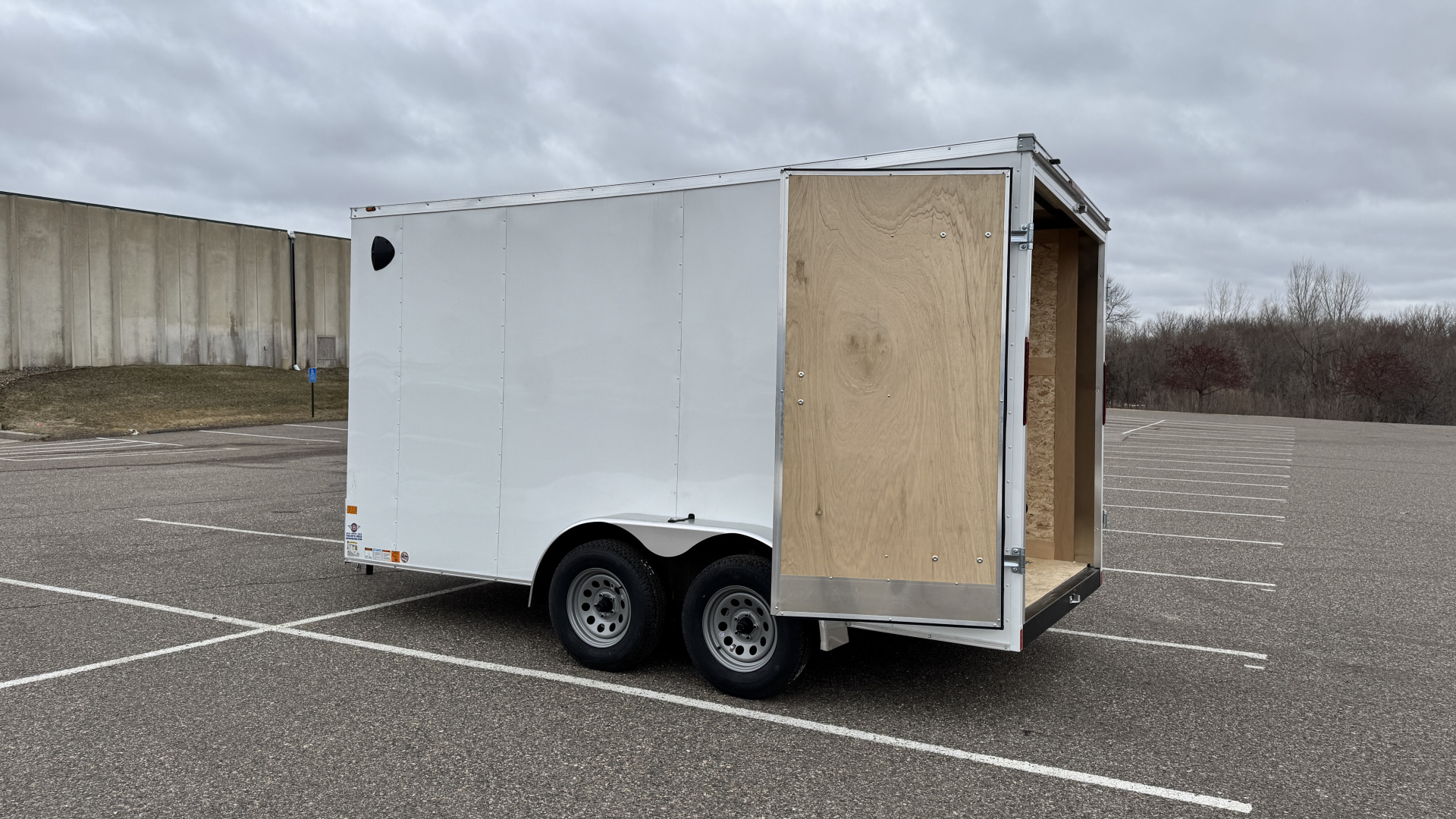 New American Hauler 7x14 Tandem Enclosed Cargo Trailer - Double Rear Doors!