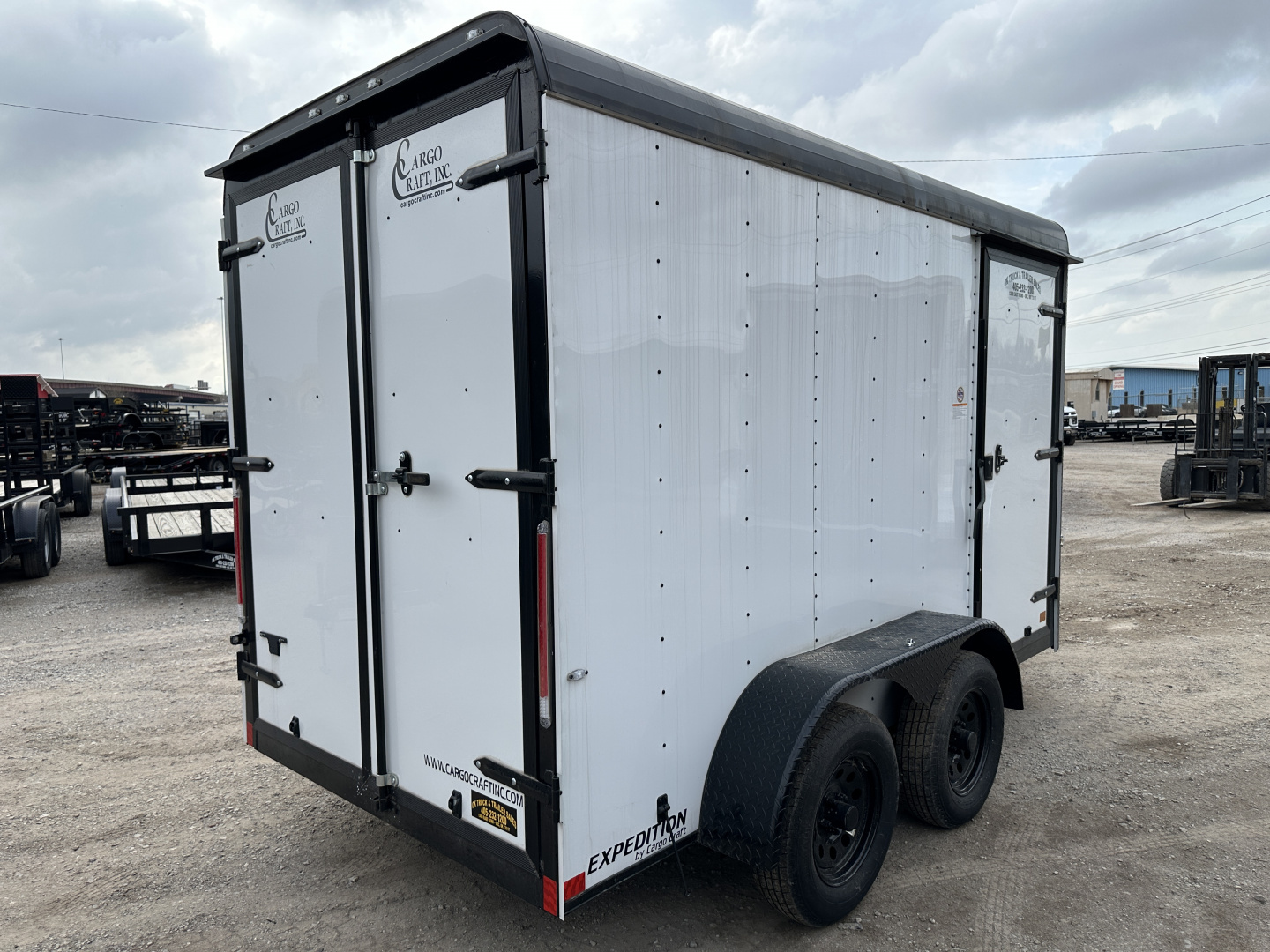 New 2025 Cargo Craft 6'x12'x7' Tandem Axle Expedition Extreme with ramp door white/black out Cargo / Enclosed Trailer