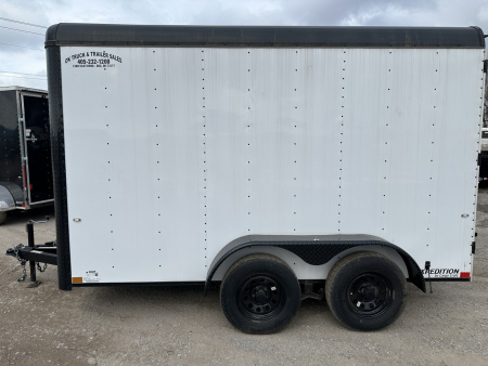 New 2025 Cargo Craft 6'x12'x7' Tandem Axle Expedition Extreme with ramp door white/black out Cargo / Enclosed Trailer