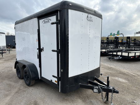 New 2025 Cargo Craft 6'x12'x7' Tandem Axle Expedition Extreme with ramp door white/black out Cargo / Enclosed Trailer
