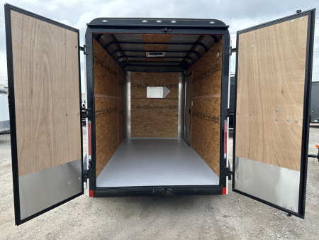 New 2025 Cargo Craft 6'x12'x7' Tandem Axle Expedition Extreme with ramp door white/black out Cargo / Enclosed Trailer