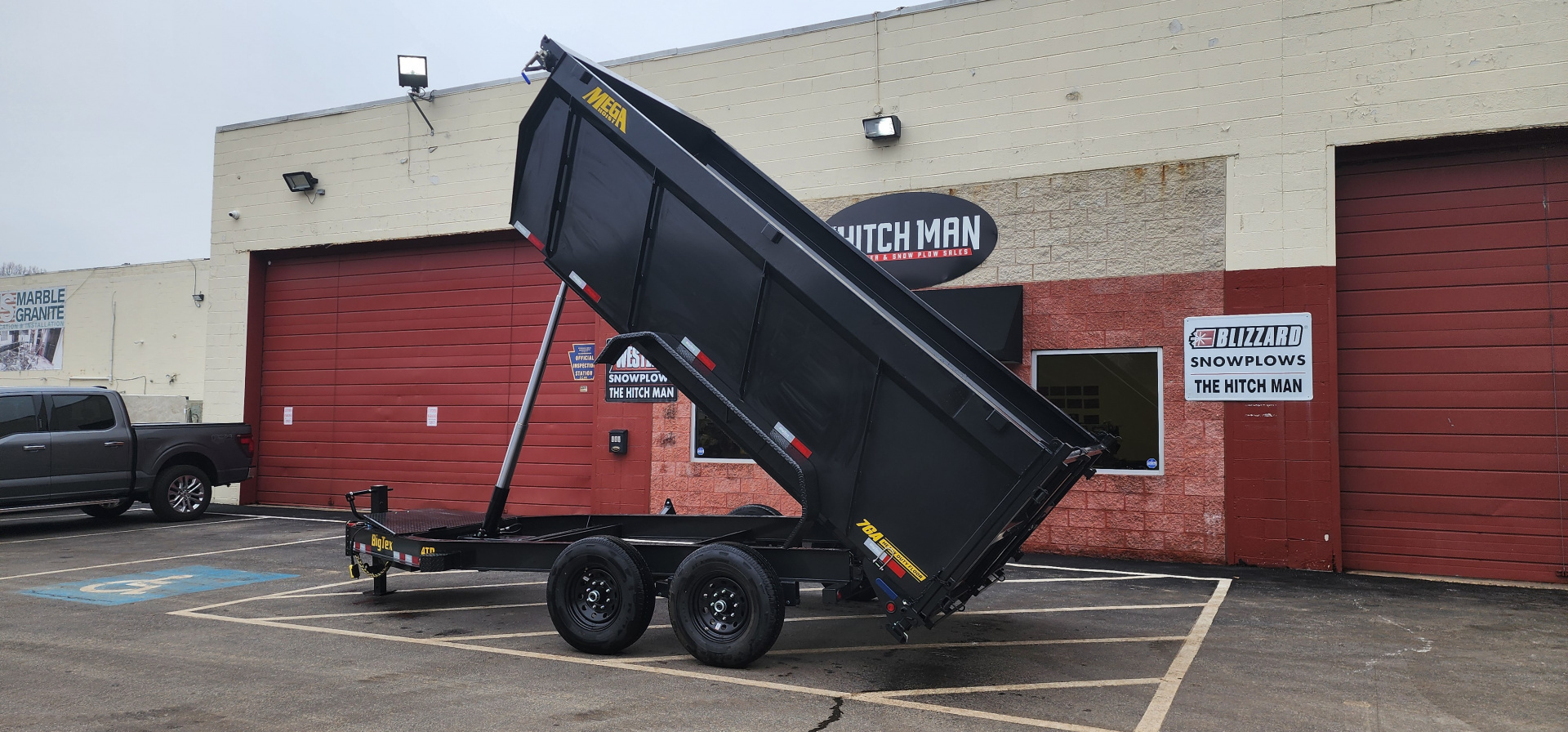 New 7 x 14 Big Tex Low Pro 14TD 4' High Sides Telescopic Dump Trailer 15.4K****7 Gauge Floor