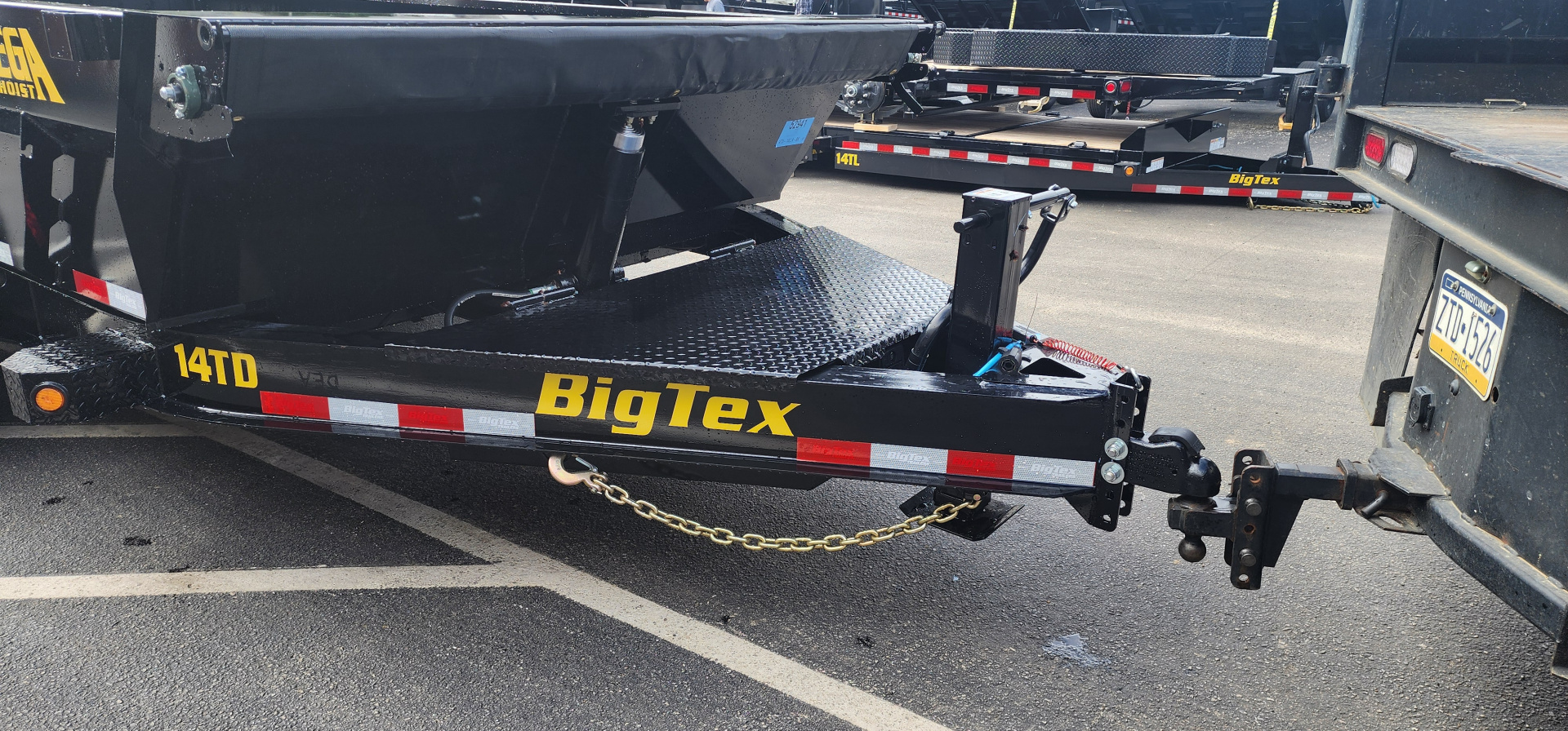 New 7 x 14 Big Tex Low Pro 14TD 4' High Sides Telescopic Dump Trailer 15.4K****7 Gauge Floor