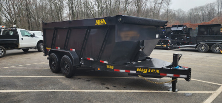 New 7 x 14 Big Tex Low Pro 14TD 4' High Sides Telescopic Dump Trailer 15.4K****7 Gauge Floor