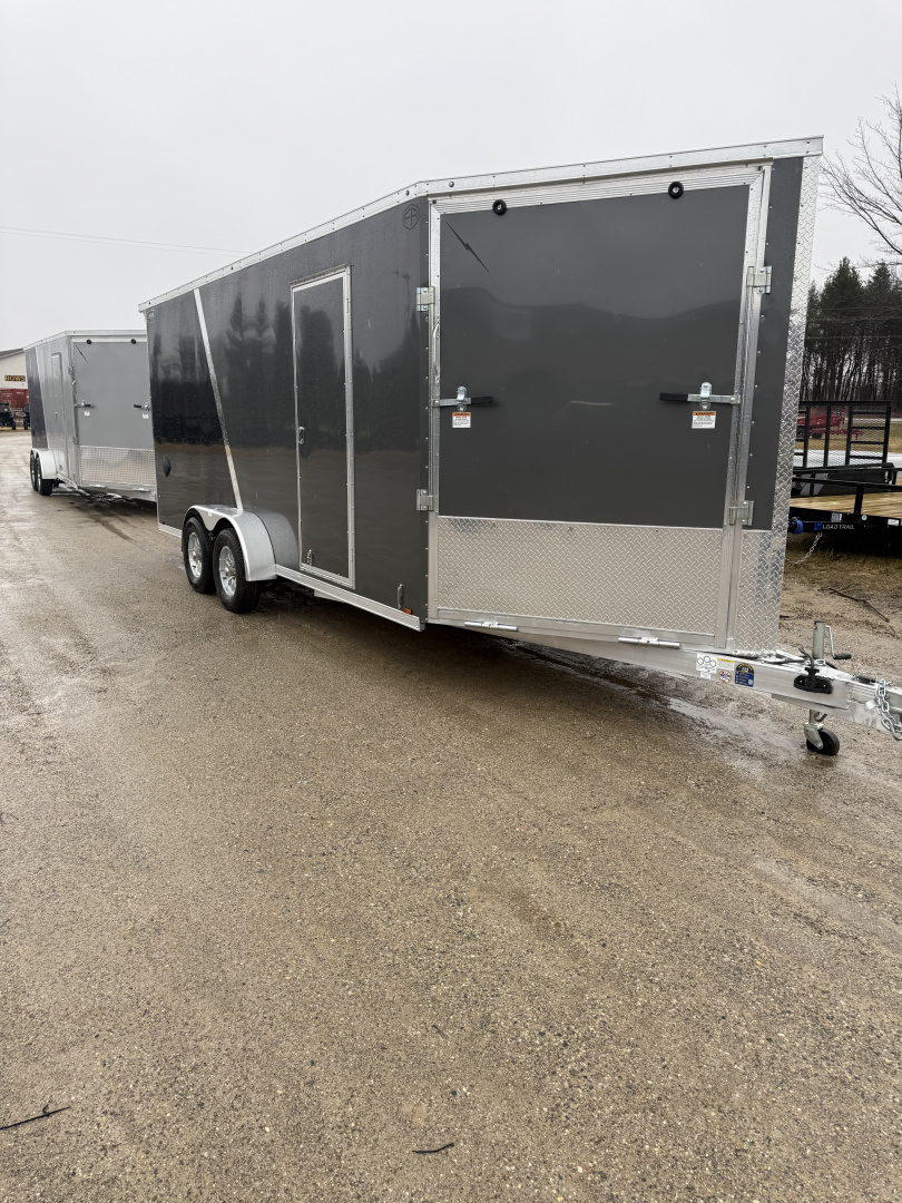 New 2026 Lightning Trailers 7X23 ALL ALUMINUM 7' INTERIOR FULLY FINISHED Snowmobile Trailer