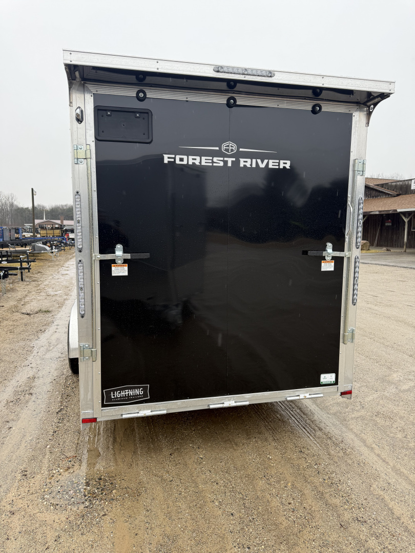 New 2026 Lightning Trailers 7X23 ALL ALUMINUM 7' INTERIOR FULLY FINISHED Snowmobile Trailer