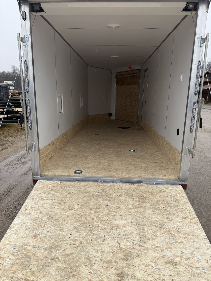 New 2026 Lightning Trailers 7X23 ALL ALUMINUM 7' INTERIOR FULLY FINISHED Snowmobile Trailer