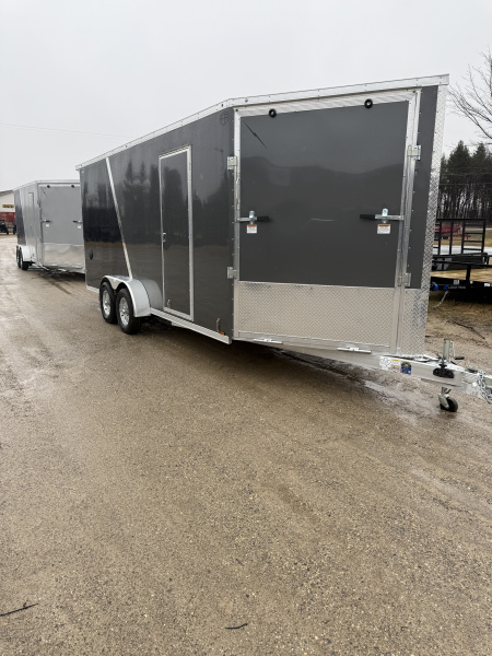 New 2026 Lightning Trailers 7X23 ALL ALUMINUM 7' INTERIOR FULLY FINISHED Snowmobile Trailer