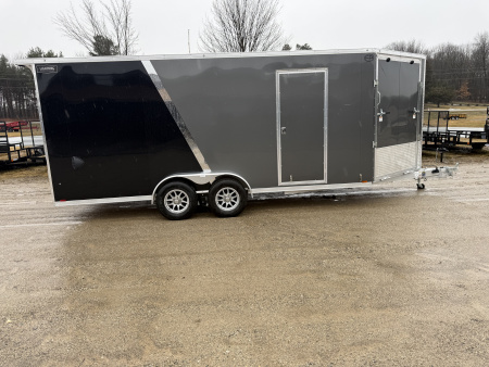 New 2026 Lightning Trailers 7X23 ALL ALUMINUM 7' INTERIOR FULLY FINISHED Snowmobile Trailer