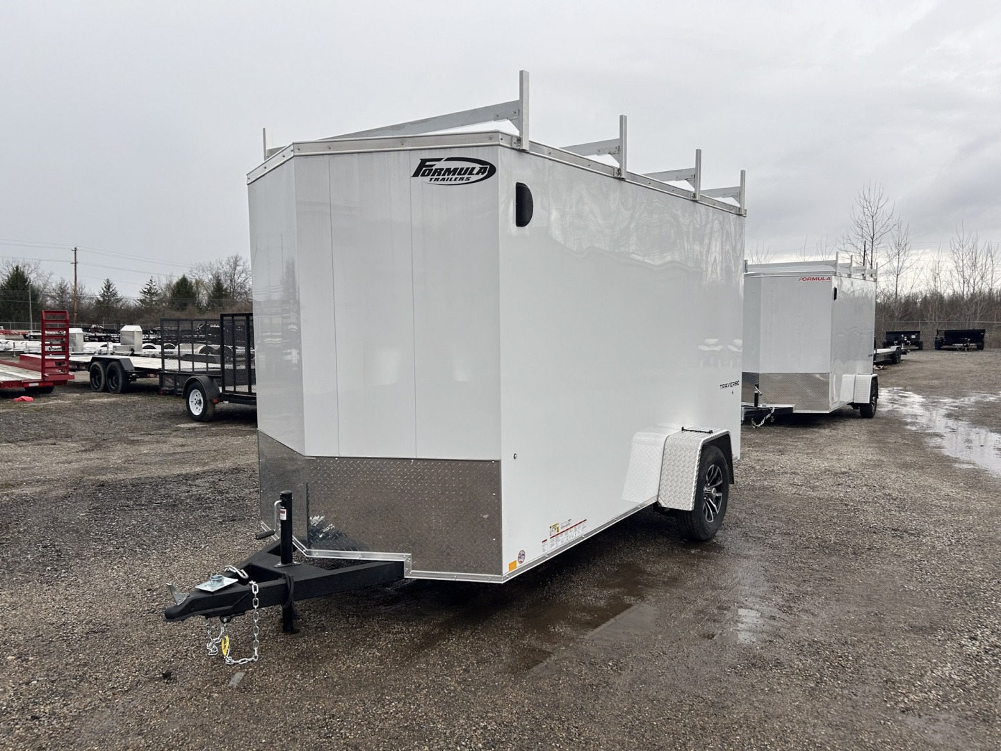 New 2026 Formula Trailers 6 X 12 FT TRAVERSE ENCLOSED CARGO TRAILER 6 FT 6 IN DOUBLE REAR DOORS & LADDER RACKS Cargo / Enclosed Trailer