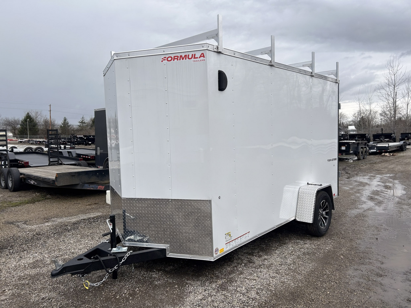 New 2026 Formula Trailers 6 X 12 FT TRAVERSE ENCLOSED CARGO TRAILER 6 FT 6 IN DOUBLE REAR DOORS & LADDER RACKS