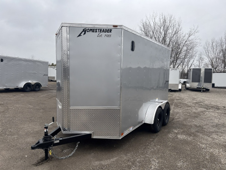 New 2026 Homesteader Trailer 6 X 12 ENCLOSED CARGO TANDEM AXLE TRAILER RAMP DOOR
