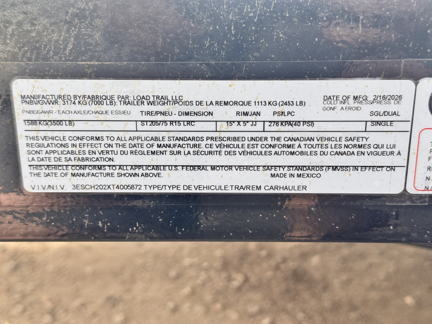 New 2026 Load Trail 7-20 Car Hauler 7K GVWR