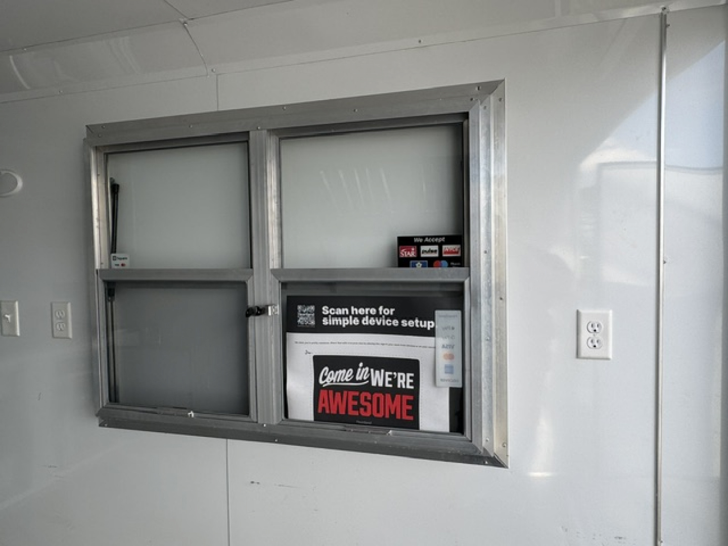 Used 2025 Quality Cargo 7X12 Concession W/ SINK AND WATER PGK, ELETRAICAL PGK, VENT HOOD, AC AND HEAT