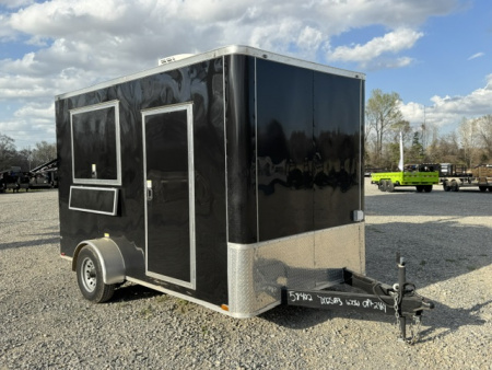 Used 2025 Quality Cargo 7X12 Concession W/ SINK AND WATER PGK, ELETRAICAL PGK, VENT HOOD, AC AND HEAT