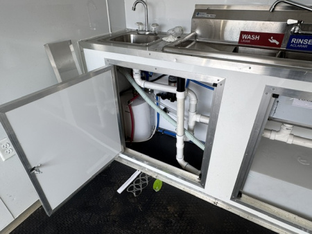 Used 2025 Quality Cargo 7X12 Concession W/ SINK AND WATER PGK, ELETRAICAL PGK, VENT HOOD, AC AND HEAT