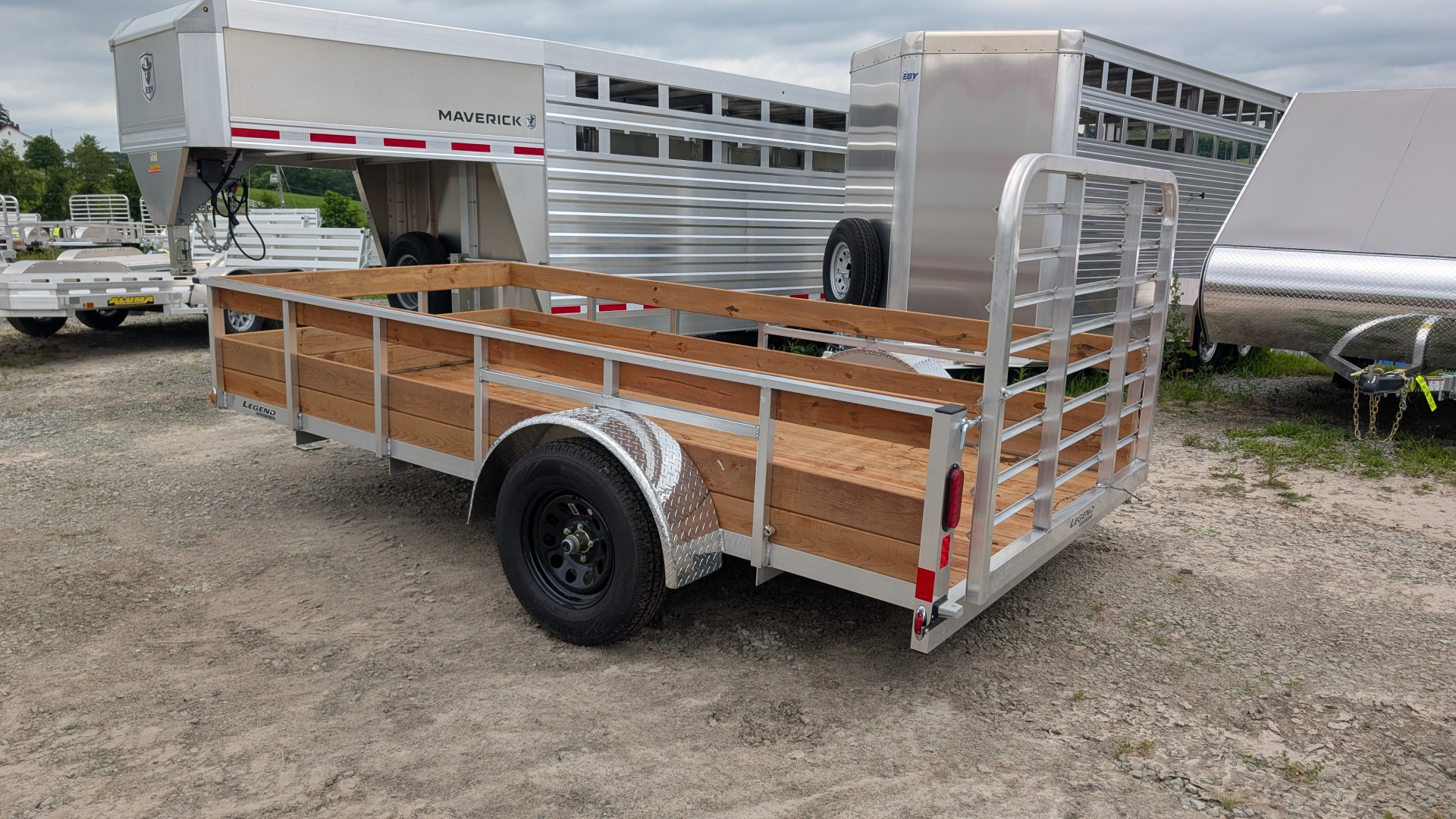 New 2026 Legend 6x12 Open Aluminum High Wood Side Trailer
