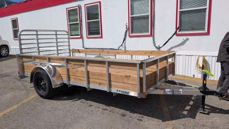 New 2026 Legend 6x12 Open Aluminum High Wood Side Trailer