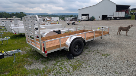 New 2026 Legend 6x12 Open Aluminum Low Wood Side Trailer