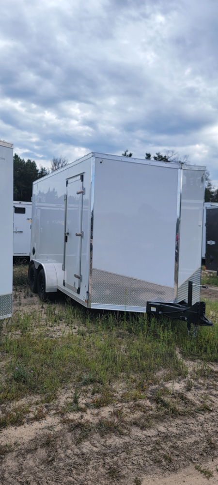 New 2026 US Cargo 7X16 RAMP WHITE 7K Cargo / Enclosed Trailer
