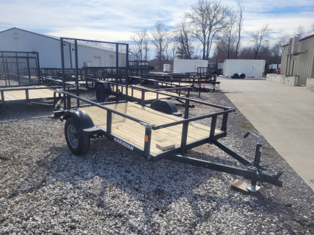 New 2026 Karavan 5x8 SA with pivoting rails and 44  removable gate, 35k axle, Steel Utility Trailer