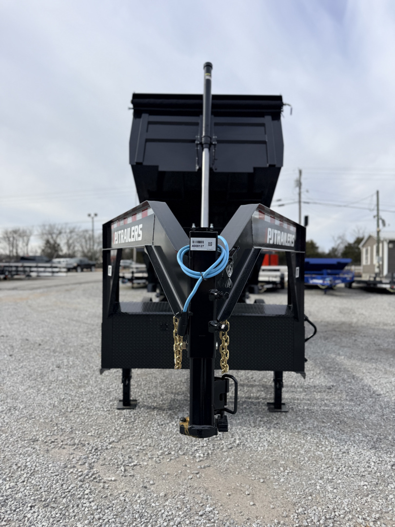 New 2026 PJ Trailers 7X16 GOOSENECK (4FT WALL) DUMP TRAILER 18000 GVWR Dump Trailer