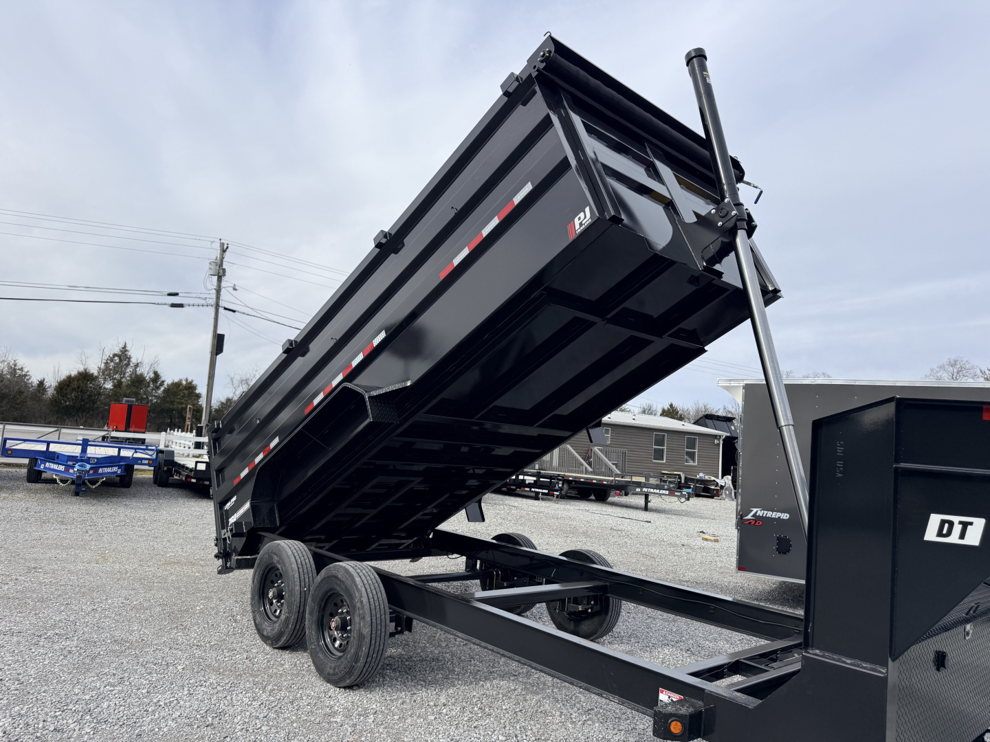 New 2026 PJ Trailers 7X16 GOOSENECK (4FT WALL) DUMP TRAILER 18000 GVWR Dump Trailer