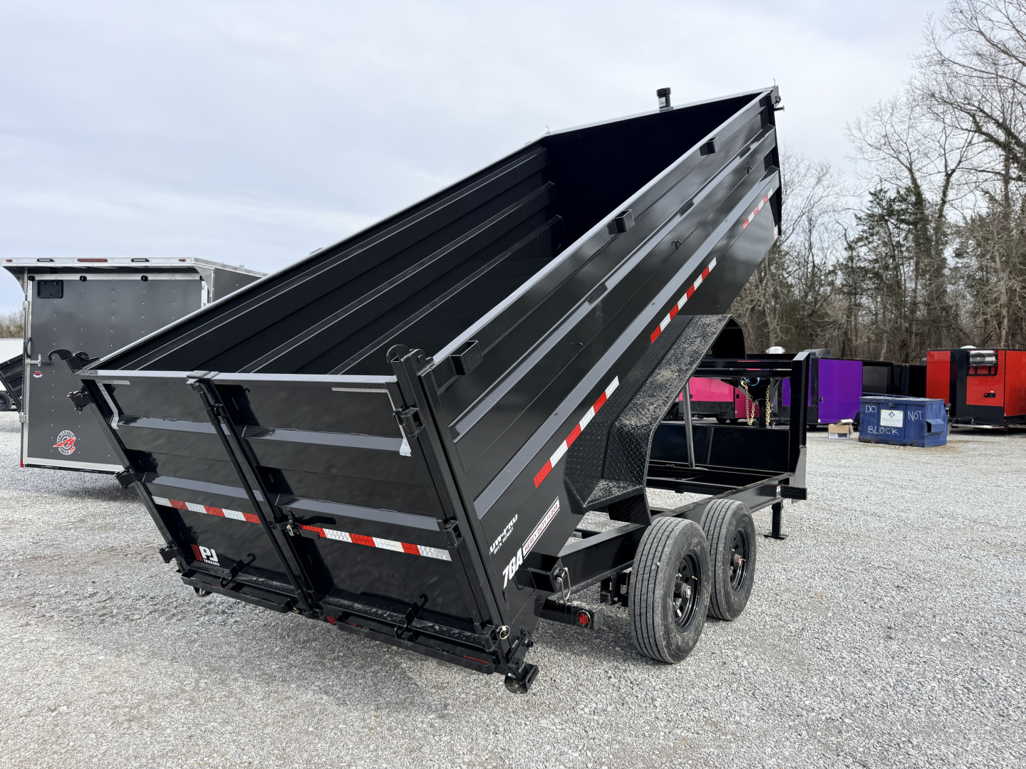 New 2026 PJ Trailers 7X16 GOOSENECK (4FT WALL) DUMP TRAILER 18000 GVWR Dump Trailer