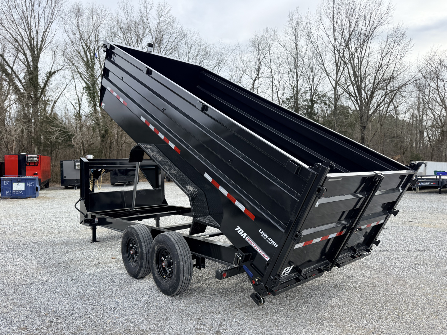 New 2026 PJ Trailers 7X16 GOOSENECK (4FT WALL) DUMP TRAILER 18000 GVWR Dump Trailer