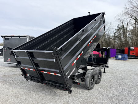 New 2026 PJ Trailers 7X16 GOOSENECK (4FT WALL) DUMP TRAILER 18000 GVWR Dump Trailer
