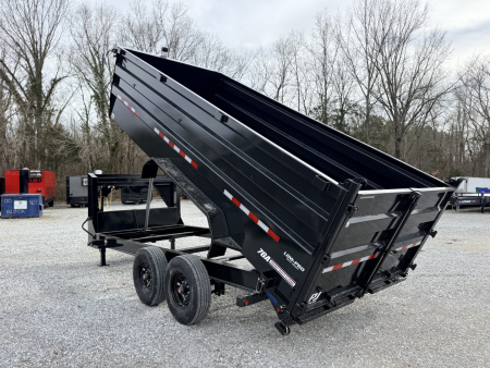 New 2026 PJ Trailers 7X16 GOOSENECK (4FT WALL) DUMP TRAILER 18000 GVWR Dump Trailer