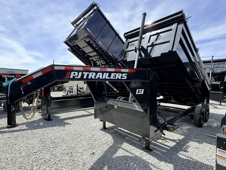 New 2026 PJ Trailers 7X16 GOOSENECK (4FT WALL) DUMP TRAILER 15680 GVWR Dump Trailer