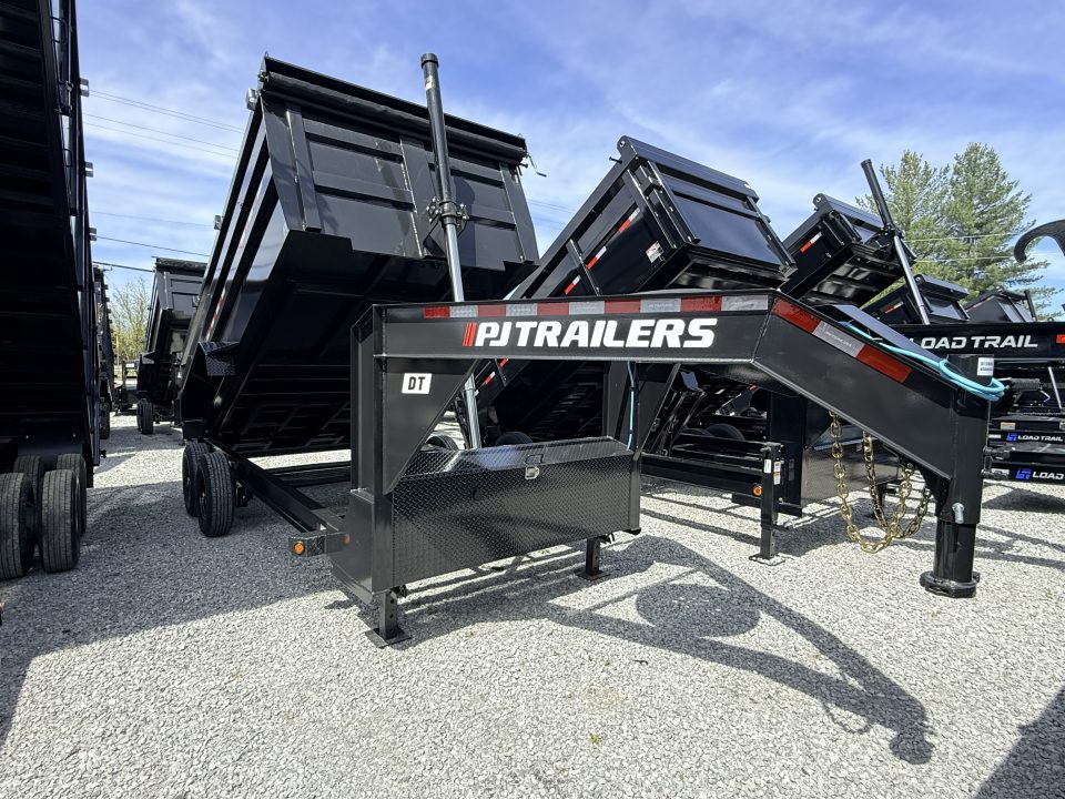 New 2026 PJ Trailers 7X16 GOOSENECK (4FT WALL) DUMP TRAILER 15680 GVWR Dump Trailer