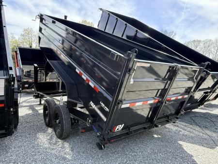 New 2026 PJ Trailers 7X16 GOOSENECK (4FT WALL) DUMP TRAILER 15680 GVWR Dump Trailer