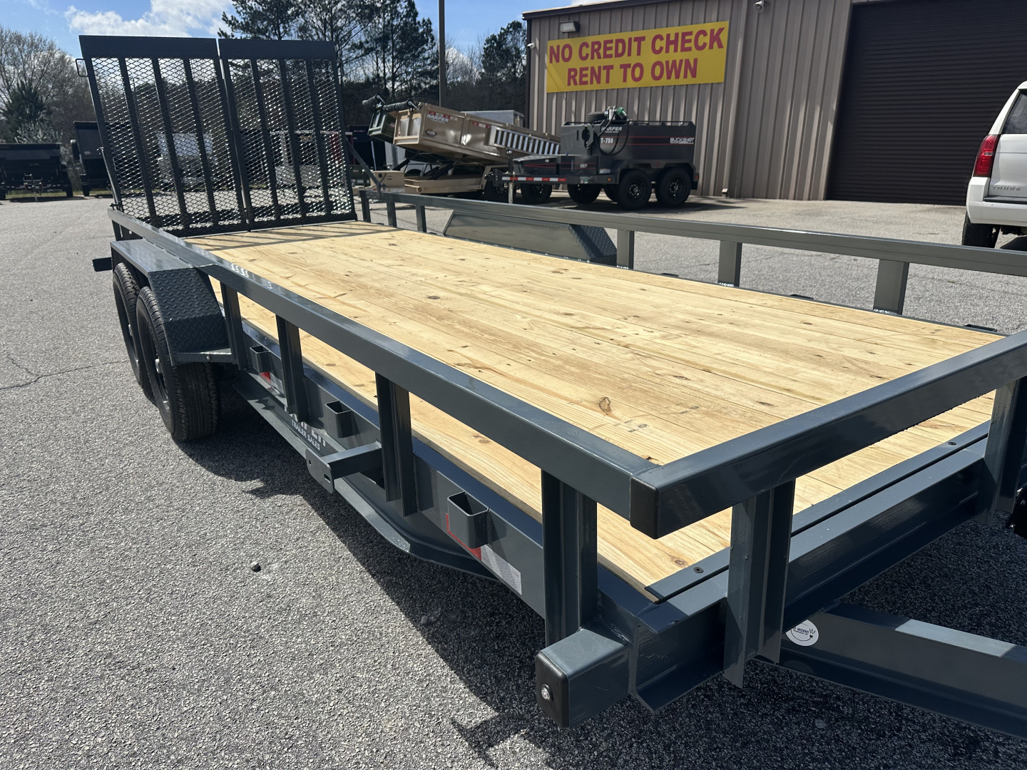 New 2026 GPS 20' 14K COMMERCIAL LANDSCAPE TRAILER WITH 5' SPRING LOADED SPLIT GATE