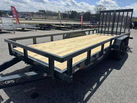 New 2026 GPS 20' 14K COMMERCIAL LANDSCAPE TRAILER WITH 5' SPRING LOADED SPLIT GATE