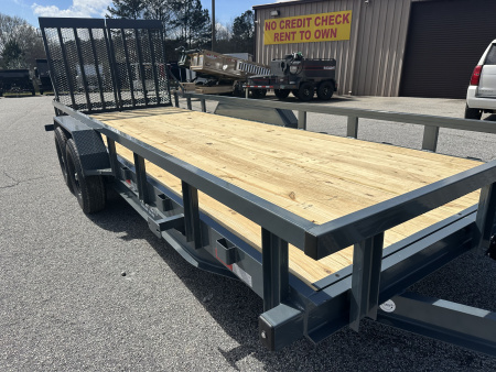 New 2026 GPS 20' 14K COMMERCIAL LANDSCAPE TRAILER WITH 5' SPRING LOADED SPLIT GATE