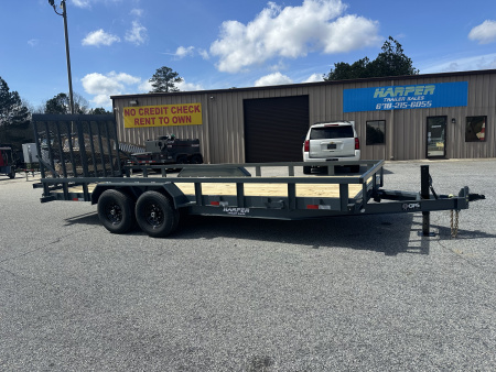 New 2026 GPS 20' 14K COMMERCIAL LANDSCAPE TRAILER WITH 5' SPRING LOADED SPLIT GATE